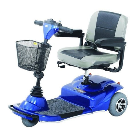 Merits Health S235 Pioneer 3 Wheel Mobility Scooter Blue Left View