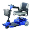 Image of Merits Health S235 Pioneer 3 Wheel Mobility Scooter Blue Left View
