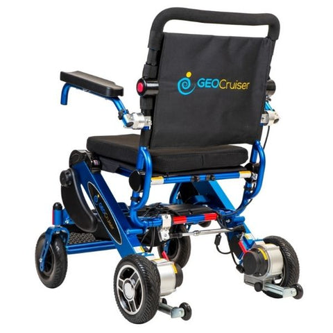 Pathway Mobility Geo-Cruiser LX Power Wheelchair Blue Back View