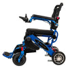Image of Pathway Mobility Geo Cruiser Elite EX Foldable Power Wheelchair Blue Side View