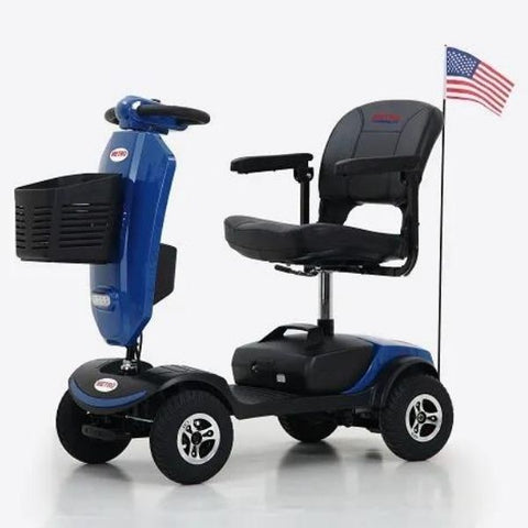 Patriot 4-Wheel Mobility Scooter Blue Front Left View