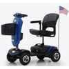Image of Patriot 4-Wheel Mobility Scooter Blue Front Side View