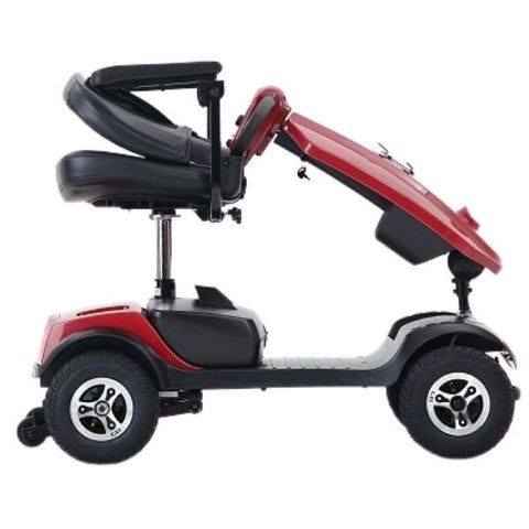 Patriot 4-Wheel Mobility Scooter Red Semi-Folded View