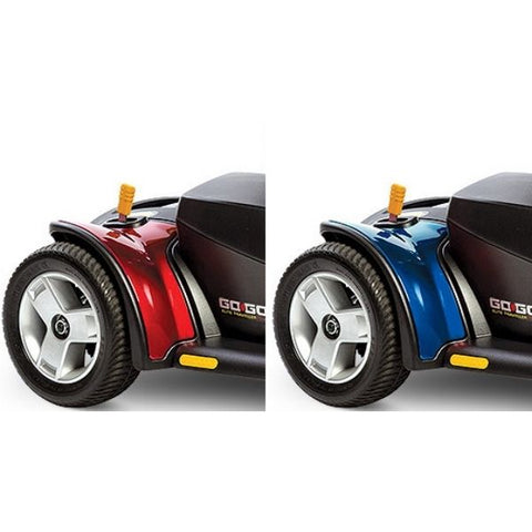 Pride Go-Go Elite Traveller Plus 3 Wheel Scooter Rear Wheel View