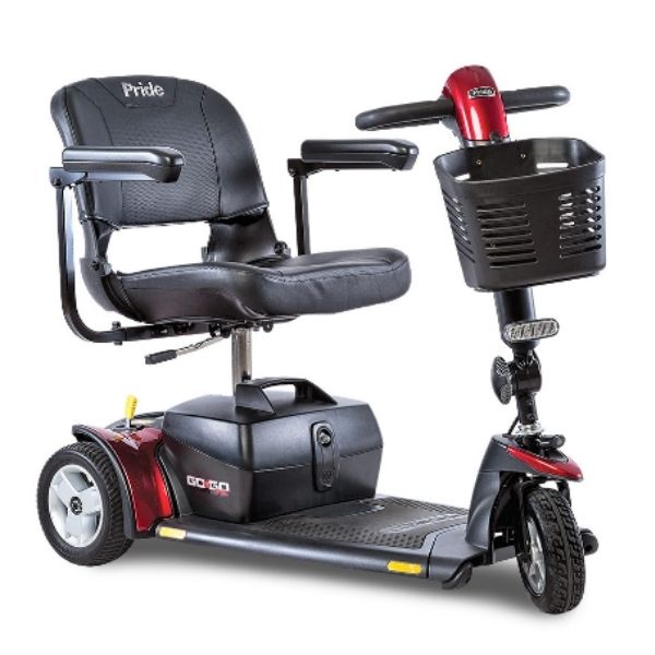 Pride Go-Go Sport 3 Wheel Travel Scooter S73 Red Color