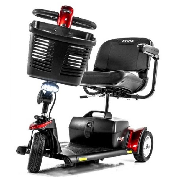 Pride Go-Go Sport 3 Wheel Travel Scooter S73 Red Front View