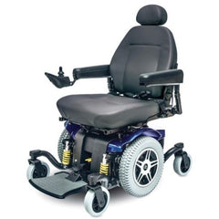 Pride Jazzy 614 HD Power Chair Blue Front View