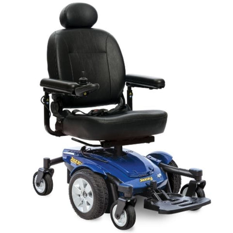 Pride Jazzy Select 6 Power Chair Blue Front View