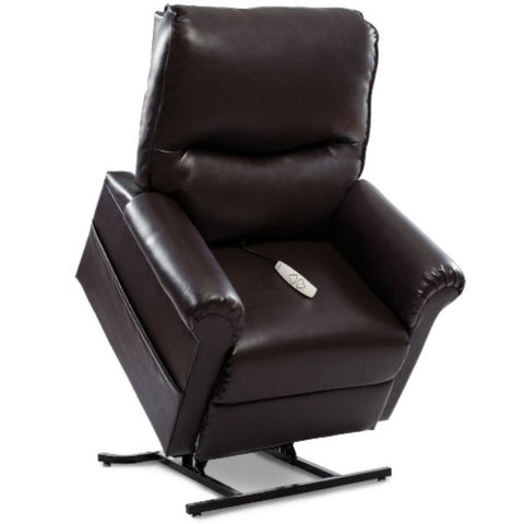 Pride Mobility Essential Collection 3-Position Lift Chair LC-105 New Chestnut Lexis Urethane Standing View
