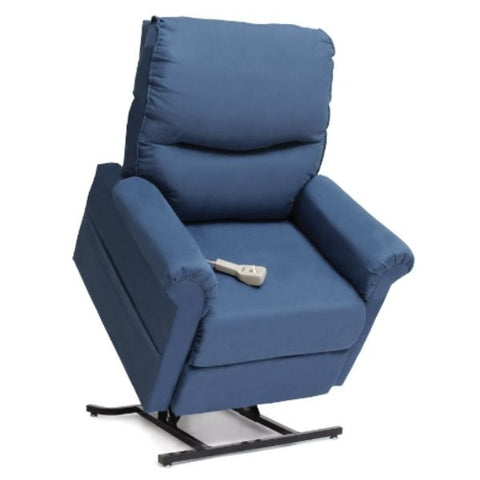Pride Mobility Essential Collection 3-Position Lift Chair LC-105 Sky Micro-Suede Standing View