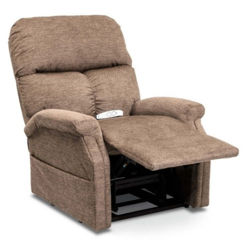 Pride Mobility Essential Collection 3 Position Lift Chair Stone Cloud 9 Split T Back View