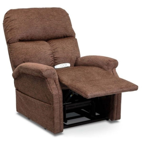 Pride Mobility Essential Collection 3-Position Lift Chair Walnut Cloud 9 Tilted Back View