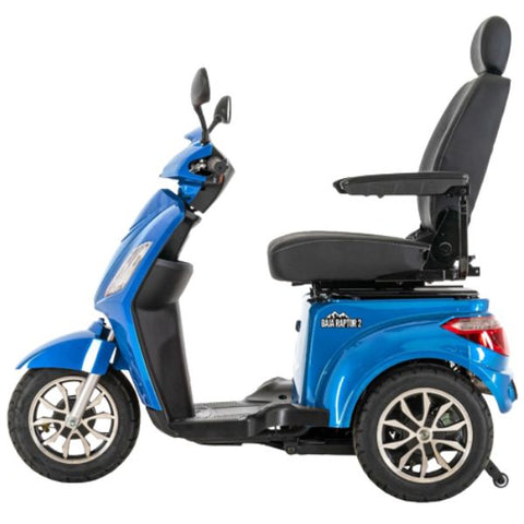 Pride Baja Raptor 2 Mobility Scooter  True Blue Color Right  Side View