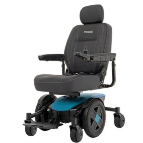 Pride Jazzy EVO 613 Power Wheelchair Iceberg Blue Left View