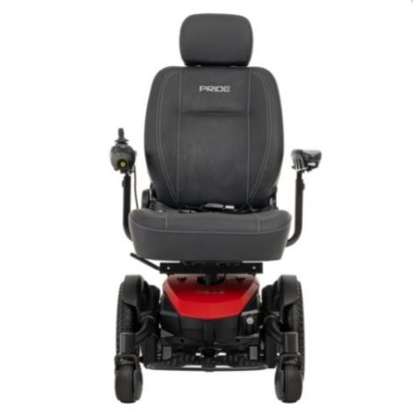 Pride Jazzy EVO 613 Power Wheelchair Red Front View