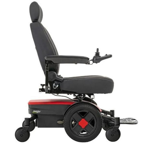 Pride Jazzy EVO 613 Power Wheelchair Red Side View