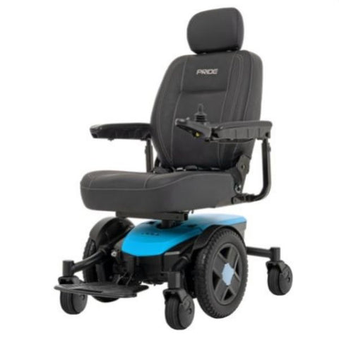 Pride Jazzy EVO 613 Power Wheelchair Robins Egg Blue Left View