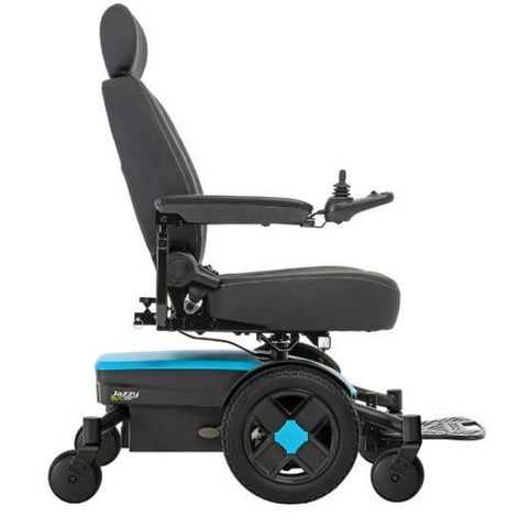 Pride Jazzy EVO 613 Power Wheelchair Robi ns Egg Blue Side View