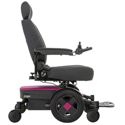 Pride Jazzy EVO 613 Power Wheelchair Sugar Plum Side View