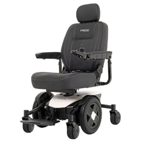 Pride Jazzy EVO 613 Power Wheelchair White Left View