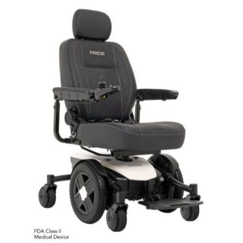 Pride Jazzy EVO 613 Power Wheelchair White View