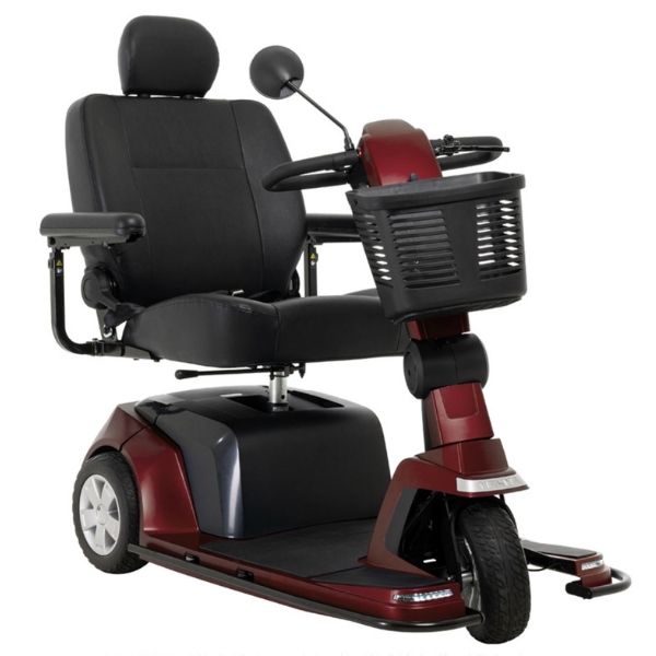 Pride Maxima Heavy Duty 3 Wheel Mobility Scooter Red Front View