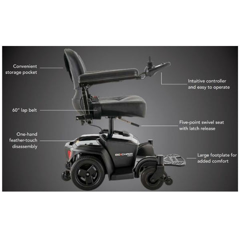 Pride Mobility Go-Chair MED Portable Power Chair Features