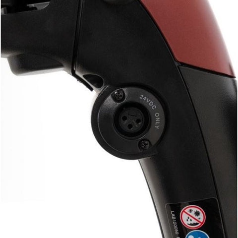 Pride Mobility Go-Go Endurance Li Travel Mobility Scooter Charging Port on Tiller View