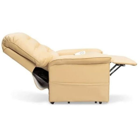 Pride Mobility Heritage Collection 3-Position Lift Chair LC-358 Buff Ultraleather Side View