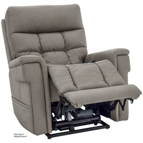 Pride Mobility Viva Lift Ultra Infinite-Position Lift Chair PLR-4955 Capriccio Dove Color Leg Rest lifted View