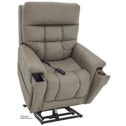 Pride Mobility Viva Lift Ultra Infinite-Position Lift Chair PLR-4955 Capriccio Dove Color Lifted View