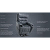 Image of Pride Mobility Viva Lift Ultra Infinite-Position Lift Chair PLR-4955 Capriccio Slate Colorbenefits and features view