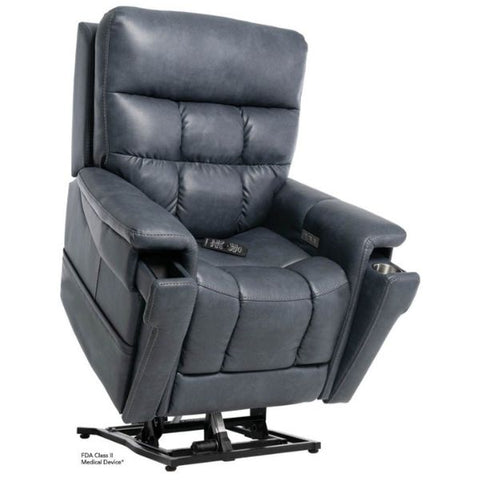 Pride Mobility Viva Lift Ultra Infinite-Position Lift Chair PLR-4955 Capriccio Slate Color Lifted View 