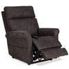 Image of Pride Mobility Viva Lift Urbana Infinite-Position Lift Chair PLR-965 Stonewash Gun Metal Leg Rest Extension View