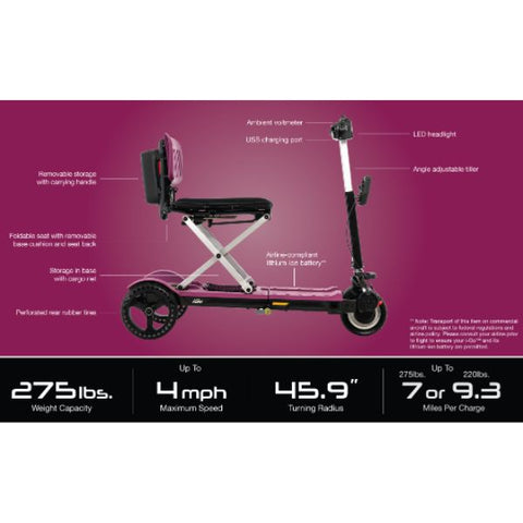 Pride Mobility iGo Folding Mobility Scooter Features