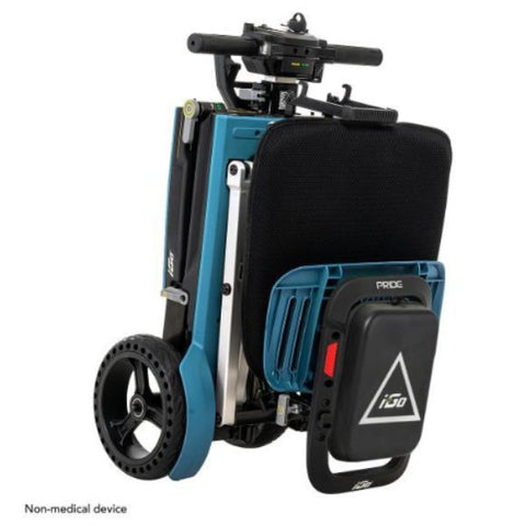 Pride Mobility iGo Folding Mobility Scooter Blue Color Folded Up