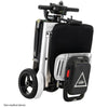 Image of Pride Mobility iGo Folding Mobility Scooter White Color Folded Up