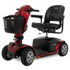 Image of Pride Victory 10.2 Mid-Size Bariatric 4 Wheel Scooter SC7102 Red Left View