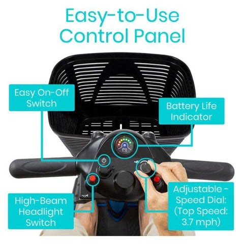 Vive Health 3-Wheel Mobility Scooter Control Panel