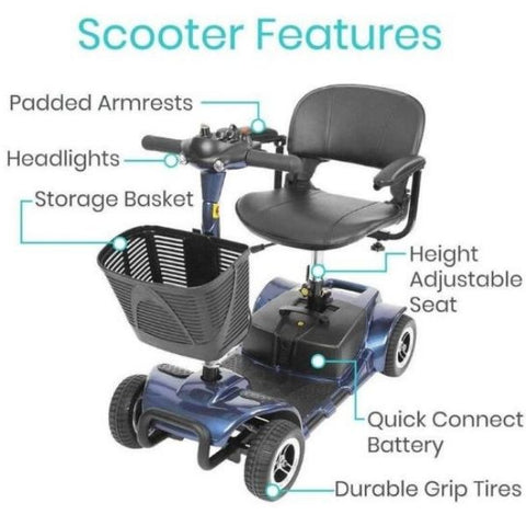 Vive Health 4-Wheel Mobility Scooter Features View