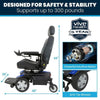 Image of Vive Health Electric Wheelchair Model V  Anti Tip View