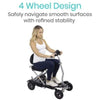 Image of Vive Health Folding Mobility Scooter 4 Wheel Design View
