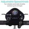 Image of Vive Health Folding Mobility Scooter Adjusrable Speed Knob View