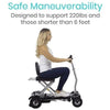 Image of Vive Health Folding Mobility Scooter Safe Maneuverability View