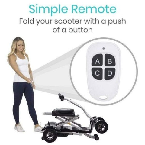 Vive Health Folding Mobility Scooter Simple Remote View