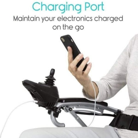 Vive Health Power Wheelchair Charging Port View