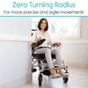 Image of Vive Health Power Wheelchair Zero Turning Radius View