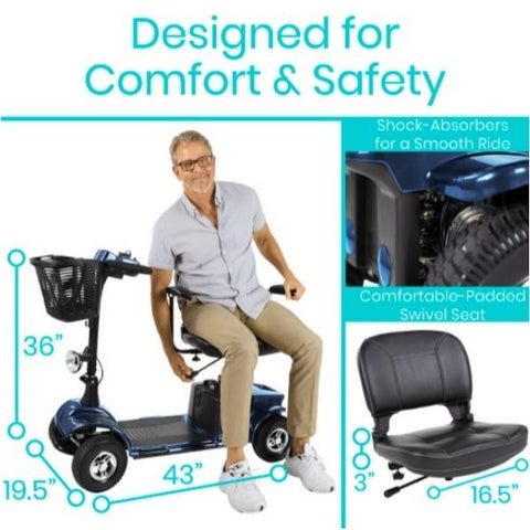 Vive Health Series A Deluxe Travel Mobility Scooter