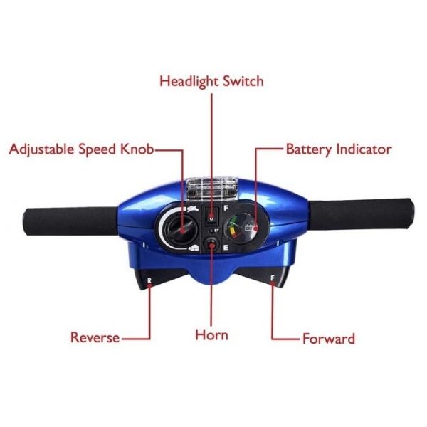 Zip’r 4 Wheel Travel Mobility Scooter Simple and Intuitive Control