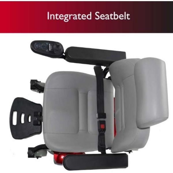 Zip’r Mantis Power Electric Wheelchair Seat and Belt View